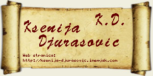 Ksenija Đurasović vizit kartica